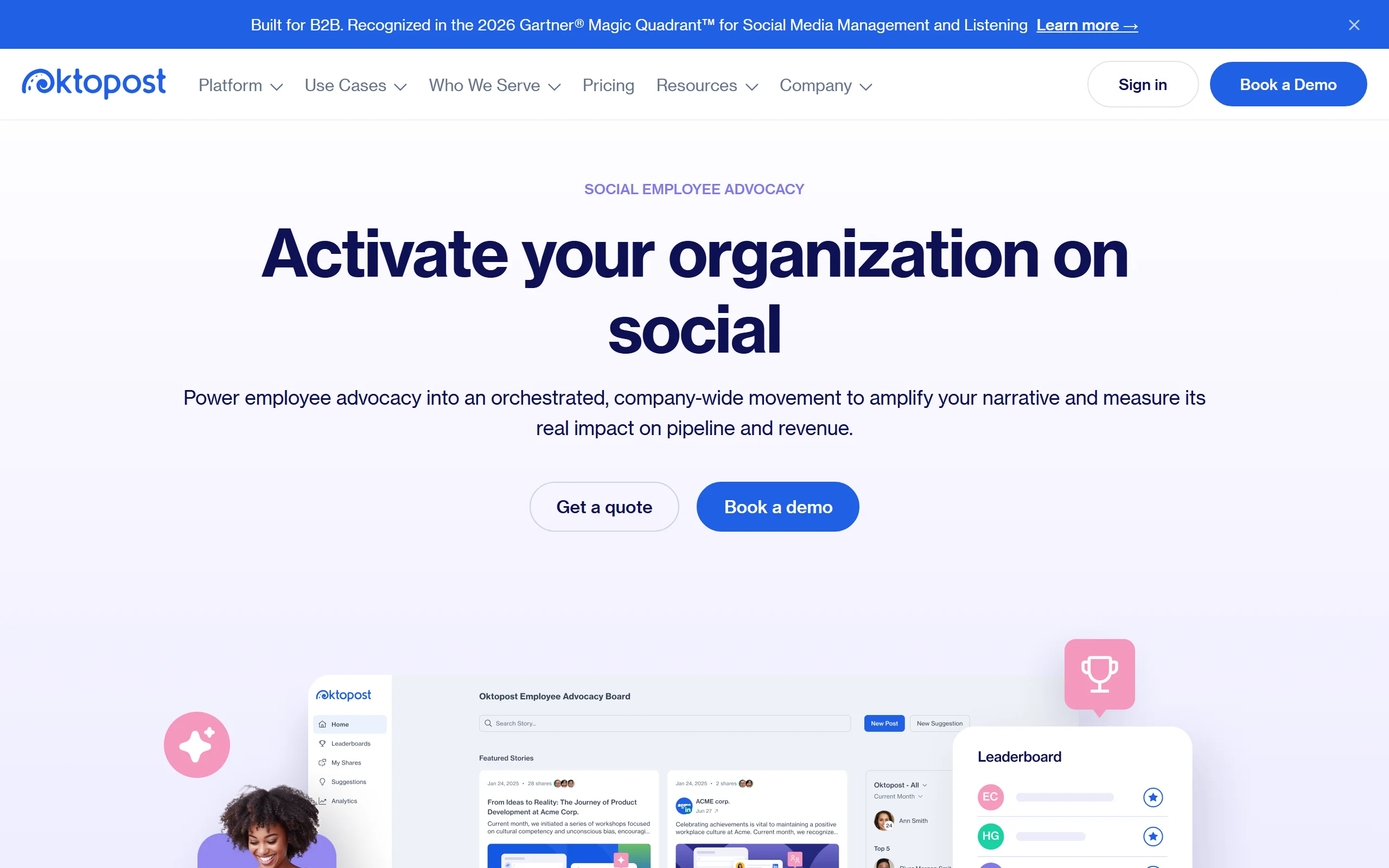 Employee Advocacy Tools with Oktopost