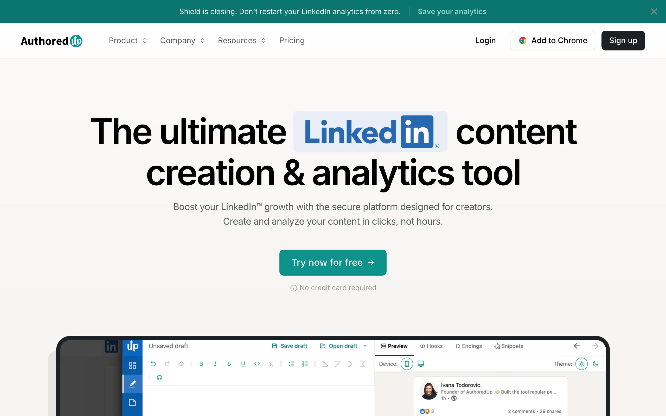 Free LinkedIn Tools with Authoredup