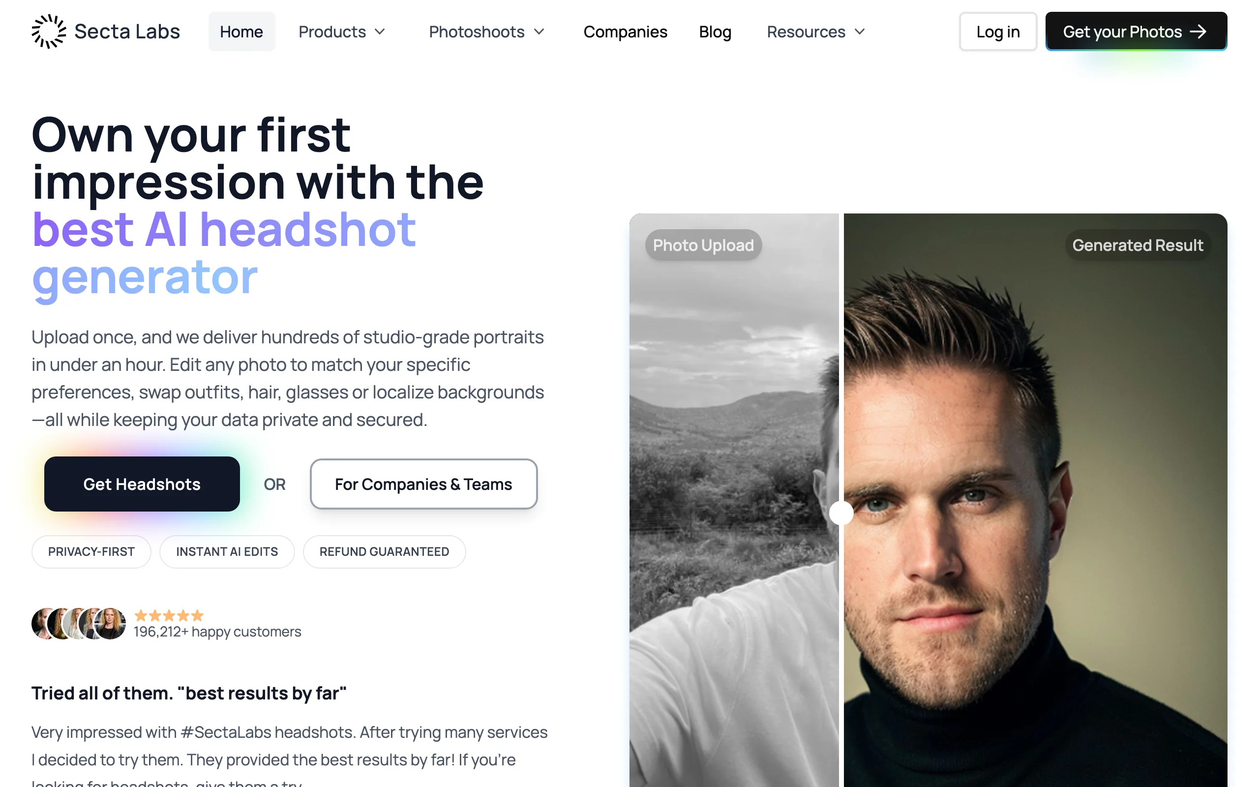 Linkedin Ai Headshot Generator with Secta AI