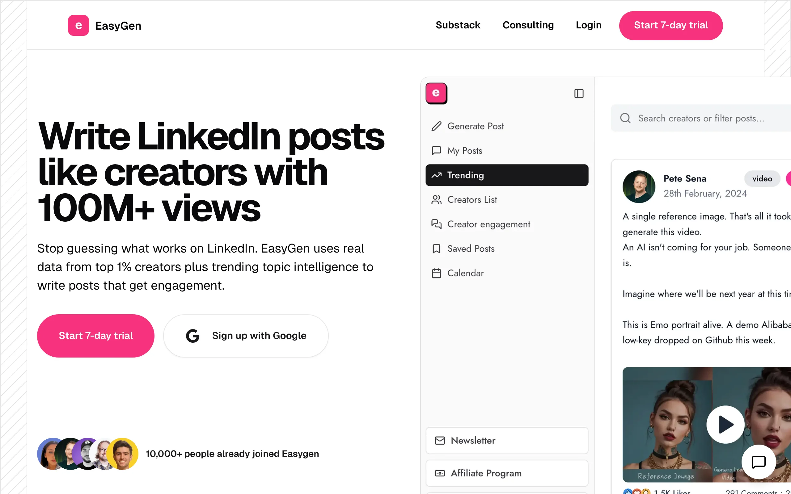 Linkedin Content Creation Tools with EasyGen