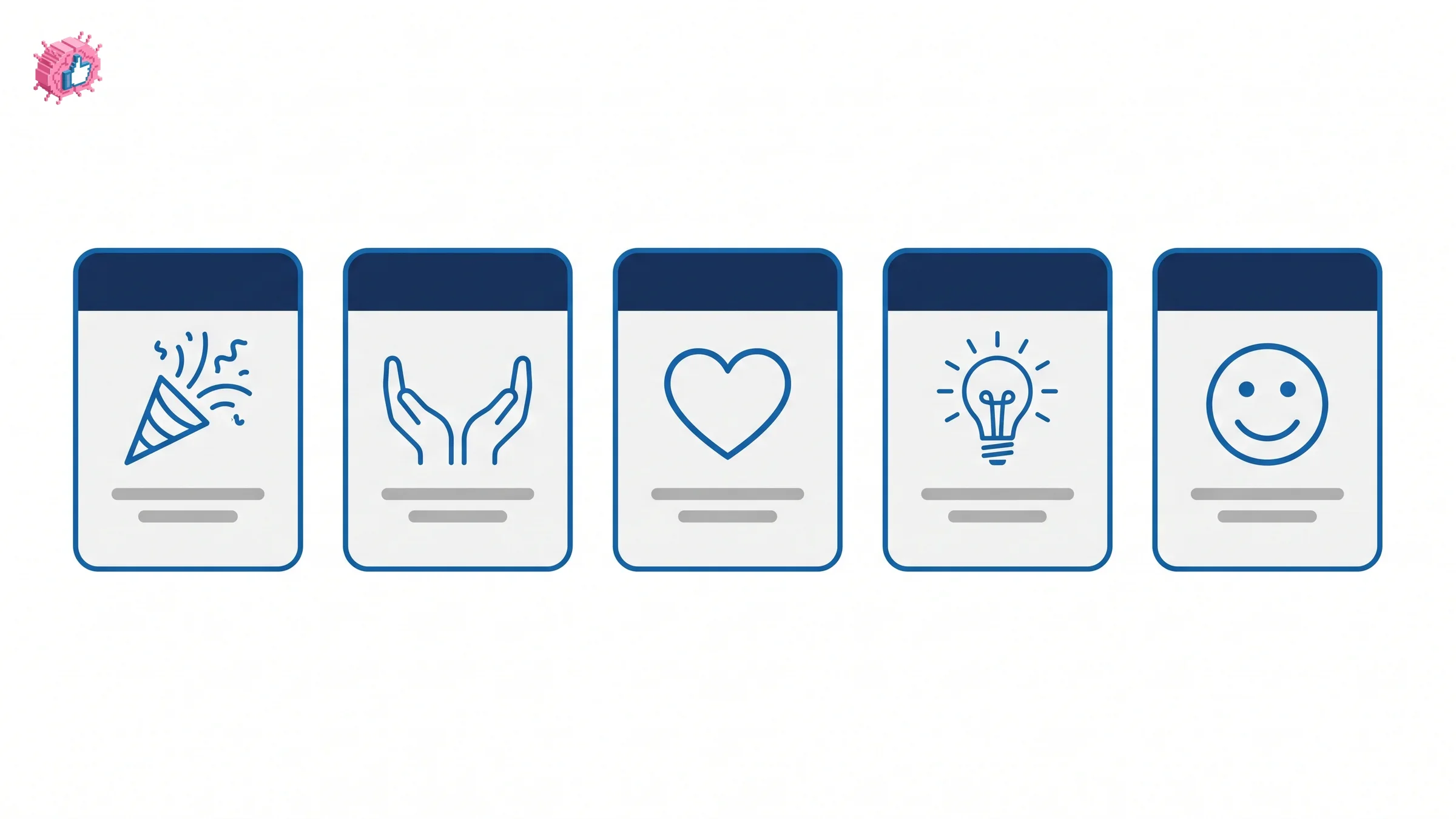 The five LinkedIn reactions and their meanings