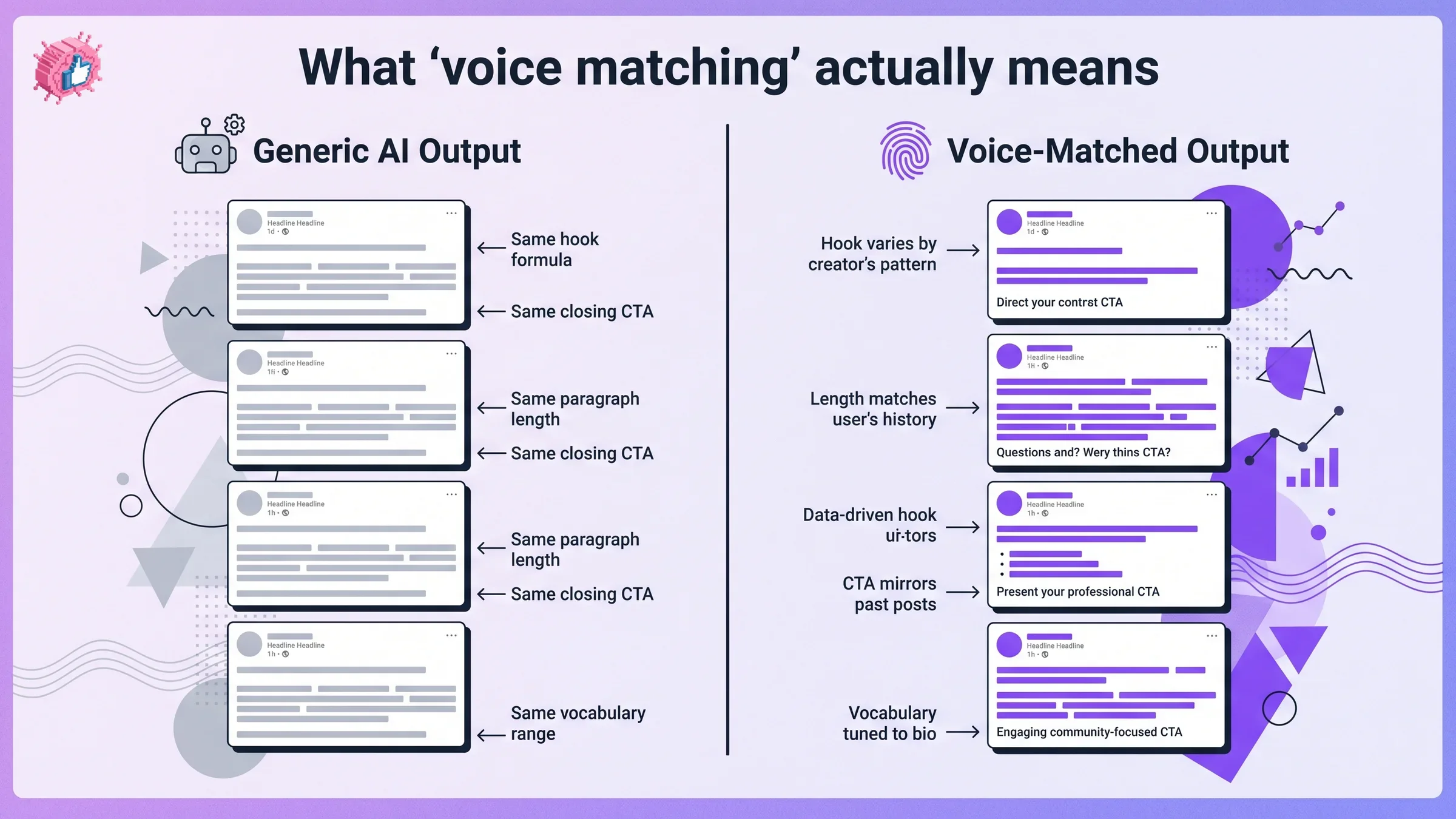 What voice matching looks like vs generic AI