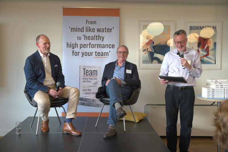 LinkedIn post image: Had our first "official" launch of the new book in London last night. Great event, serious GTDers in the crowd with supe