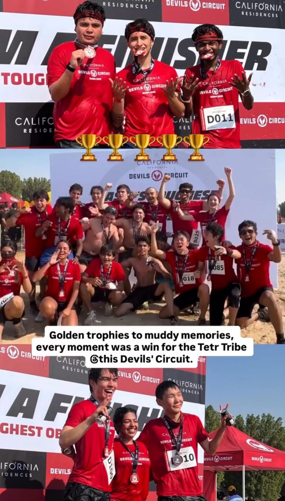 LinkedIn post image: Pushed my limits at the Devils Circuit – Asia's Toughest Obstacle Race – on October 26, 2025, in Dubai! 🏃♂️💦