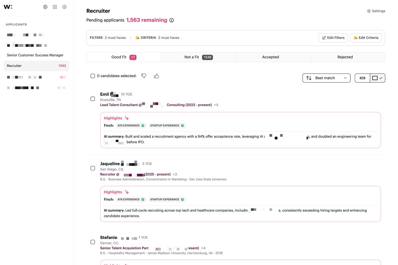 LinkedIn post image: As part of our acquisition of Hirefly, we're now able to announce some significant upgrades to wellfound:ai Applicants o