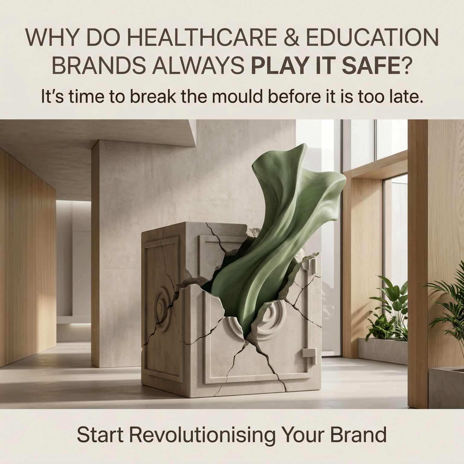 LinkedIn post image: I've helped brands in every sector, but the most confused? 𝗘𝗱𝘂𝗰𝗮𝘁𝗶𝗼𝗻 𝗮𝗻𝗱 𝗵𝗲𝗮𝗹𝘁𝗵𝗰𝗮𝗿𝗲 🏥🎓