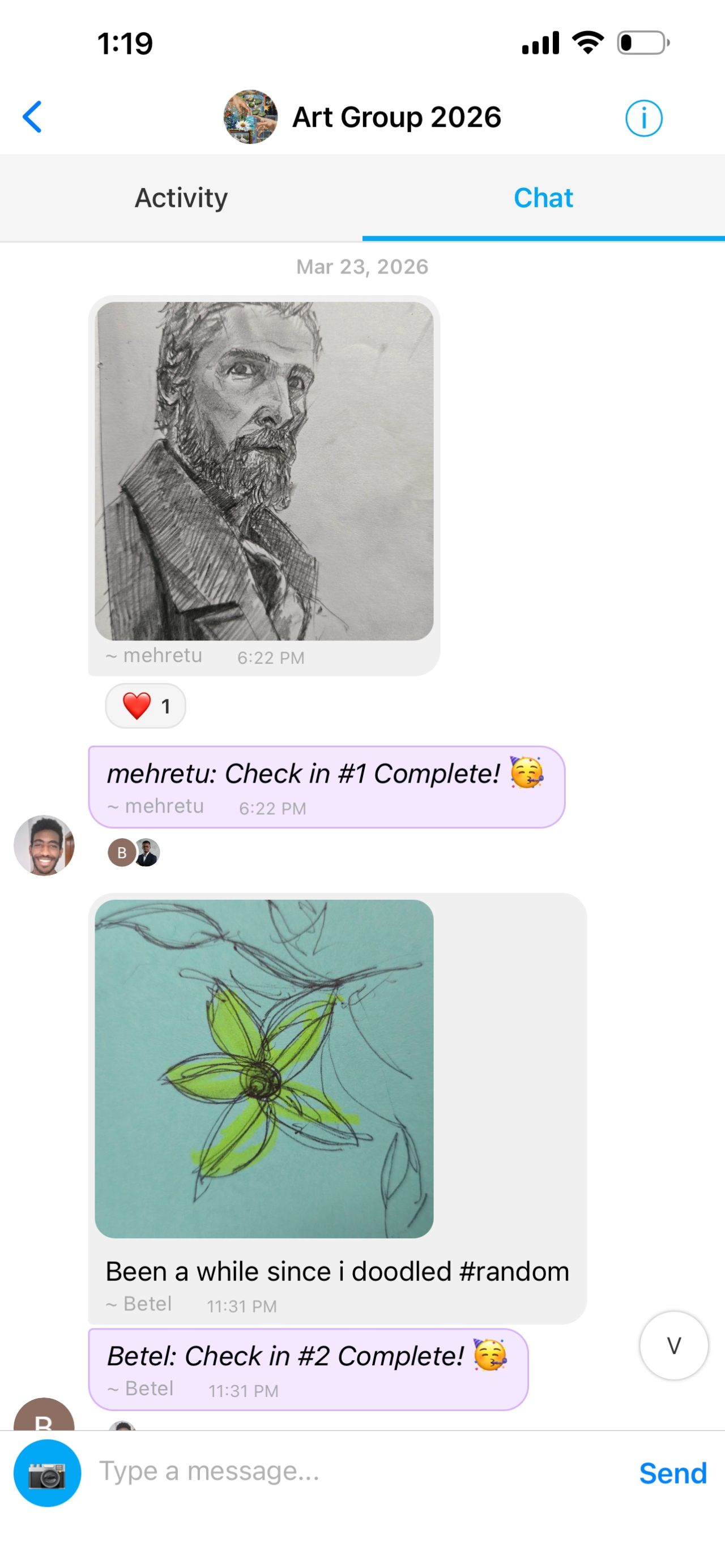 LinkedIn post image: I’m NOT an Artist. But my friend Betel Beshah thinks we’re all artists, so she invited me to her Art group on Strive whe