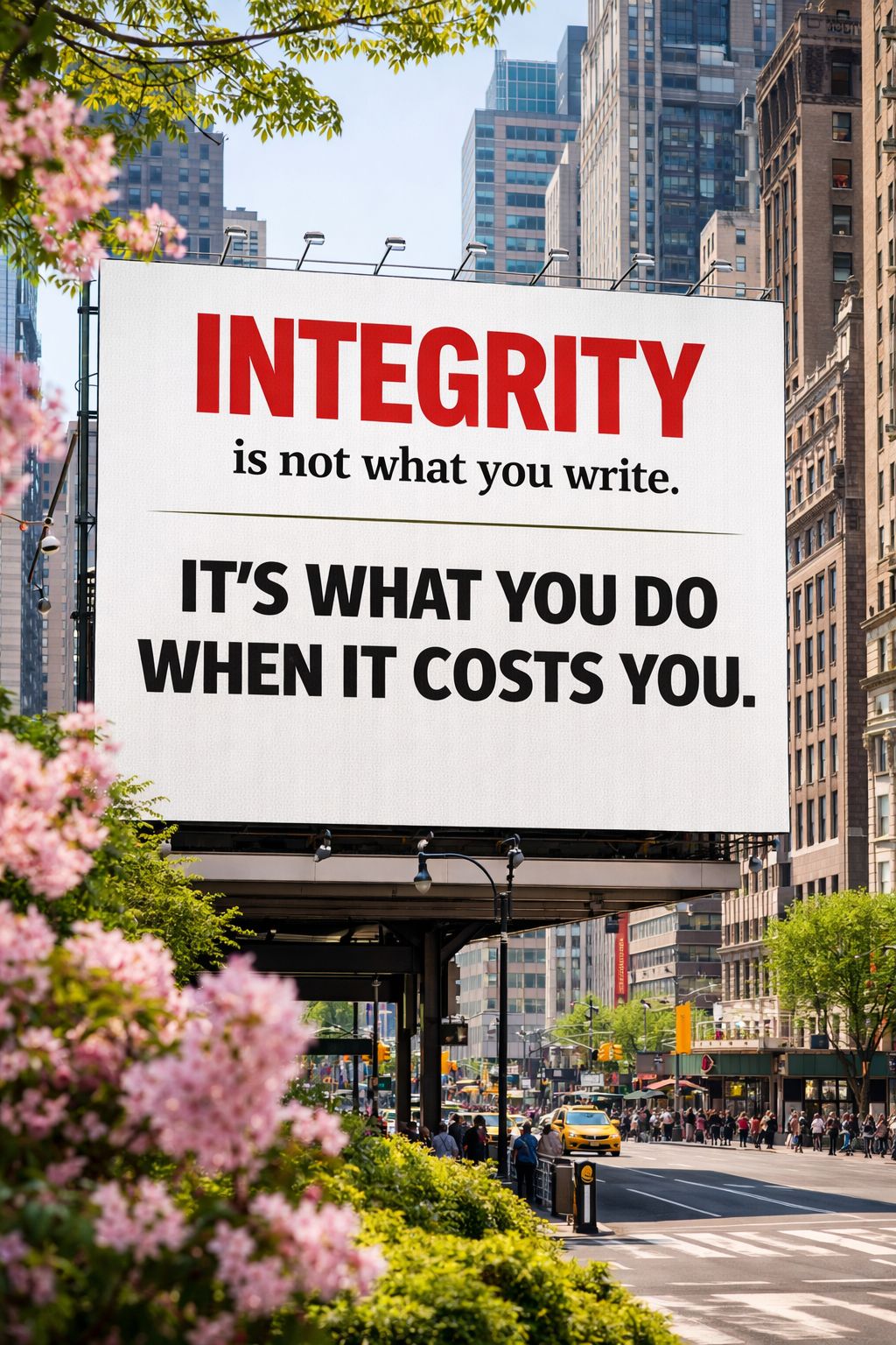 LinkedIn post image: In every humanitarian operation, integrity isn't a value statement.