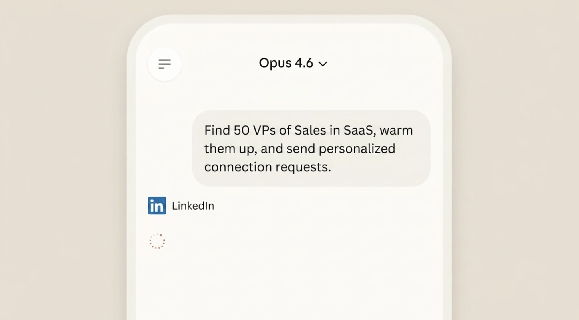 LinkedIn post image: Claude just automated 100% of my outreach via LinkedIn Connector.