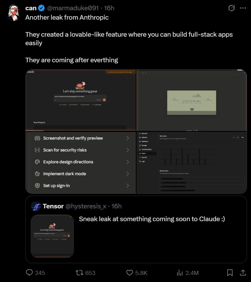 LinkedIn post image: 🚨 BREAKING: Anthropic just leaked a builder inside Claude that killed 10+ startups 🤯