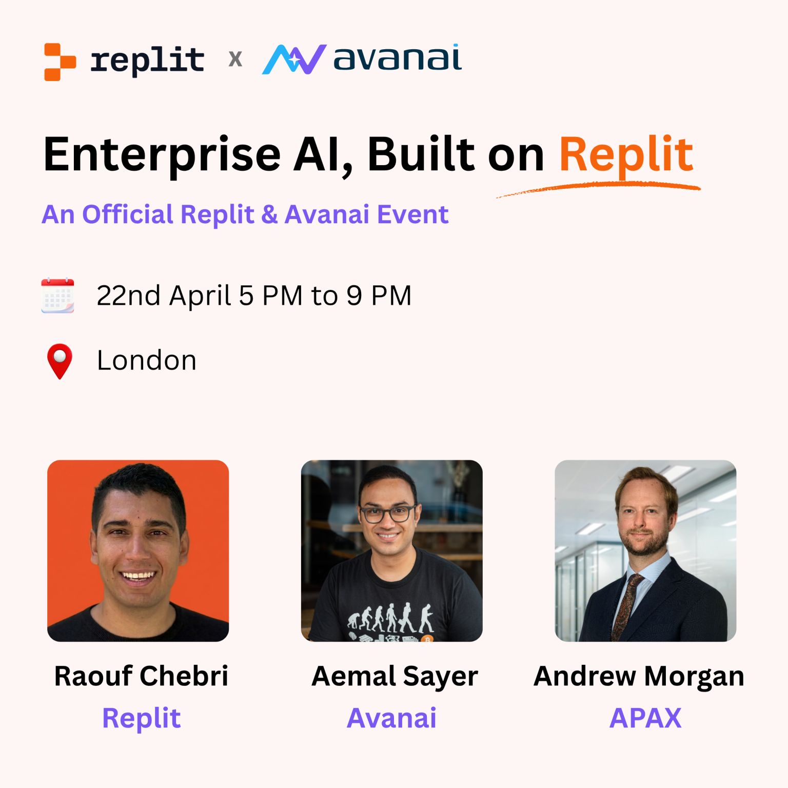 LinkedIn post image: Enterprise AI is being shaped by forward-thinking teams like Apax building on platforms like Replit