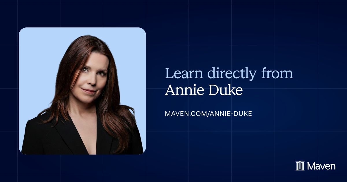LinkedIn post image: I’m excited to once again teach my online masterclass with Maven where we’ll be in a room, together, learning "How to Ma