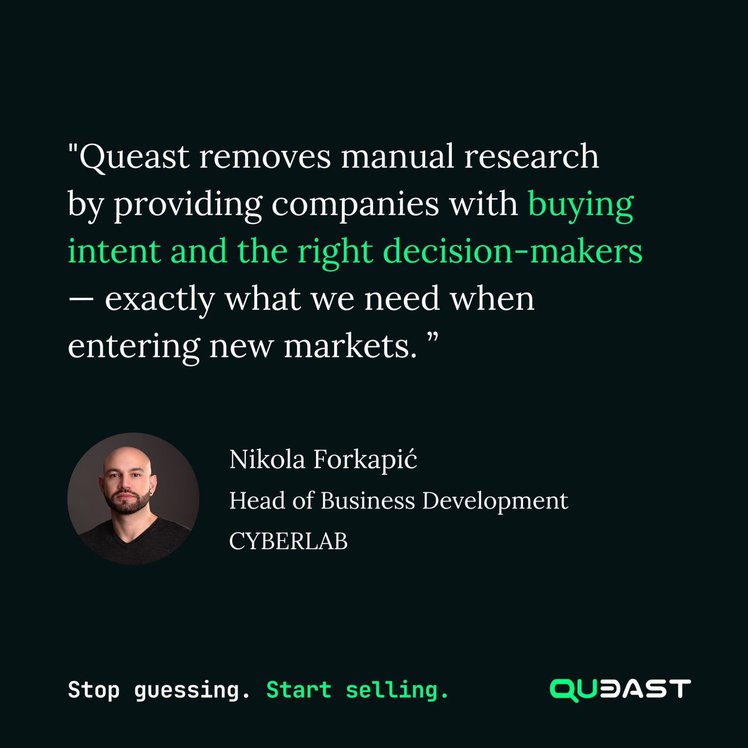 LinkedIn post image: “Exactly what we need when entering new markets."