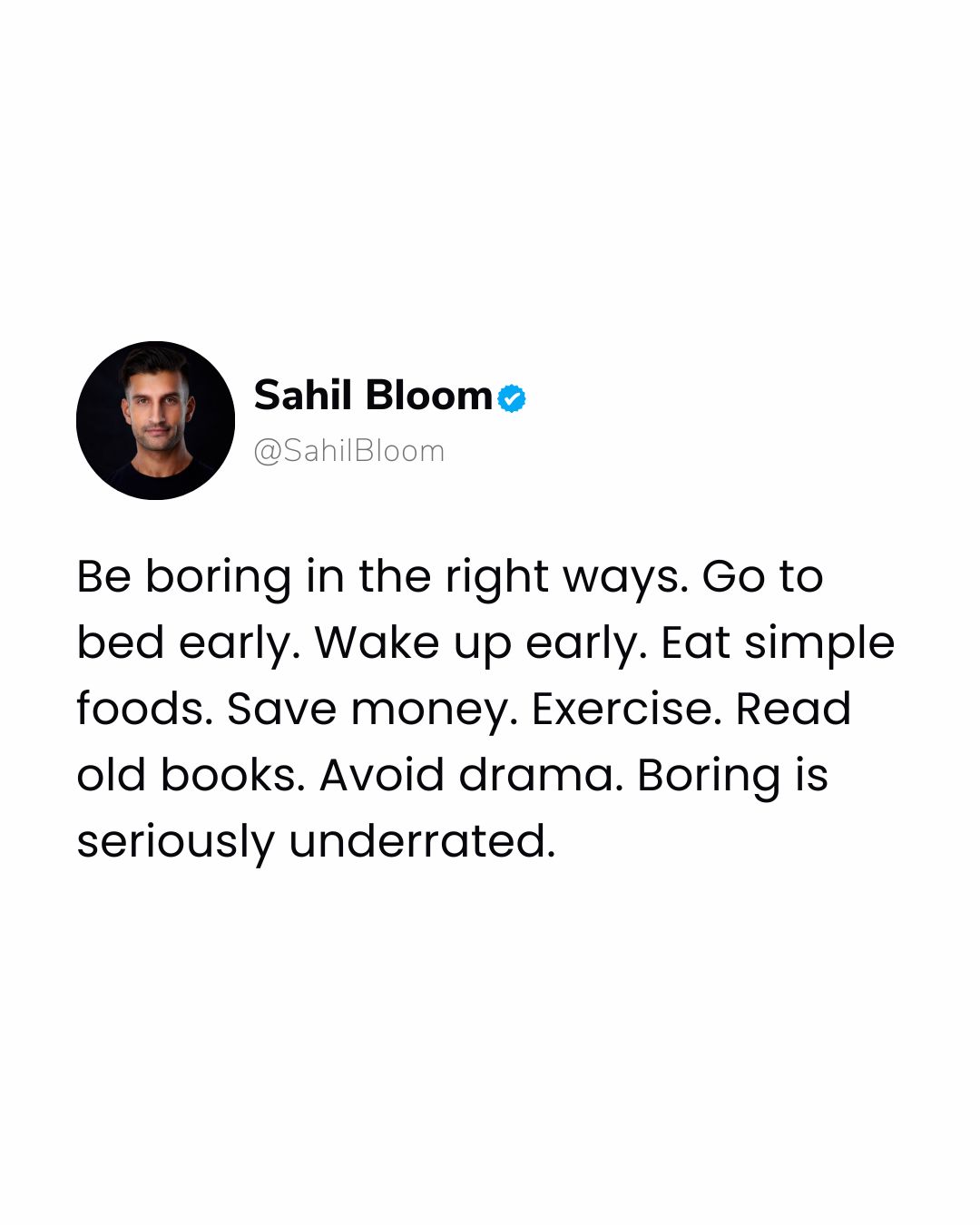 LinkedIn post image: Nobody talks about being boring.