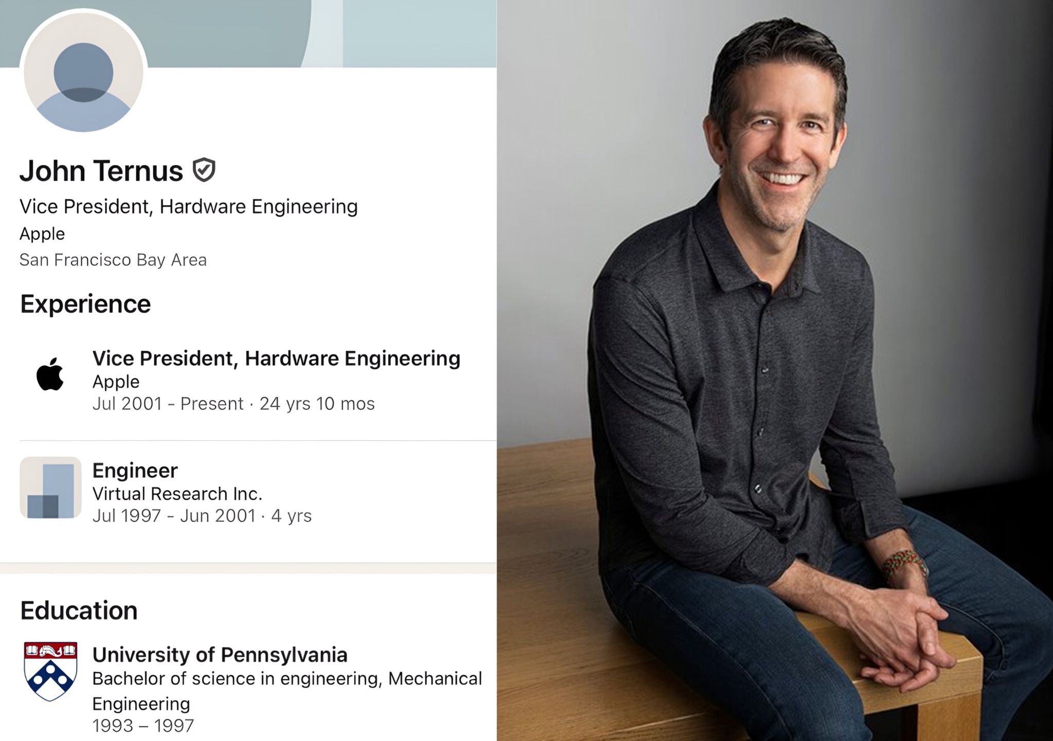 LinkedIn post image: BREAKING: Apple's next CEO will be John Ternus.