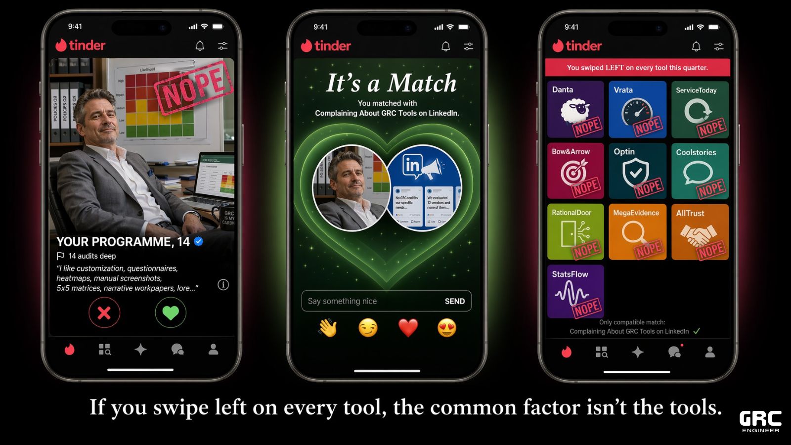 LinkedIn post image: "No platform fits our programme. We're too mature for them."