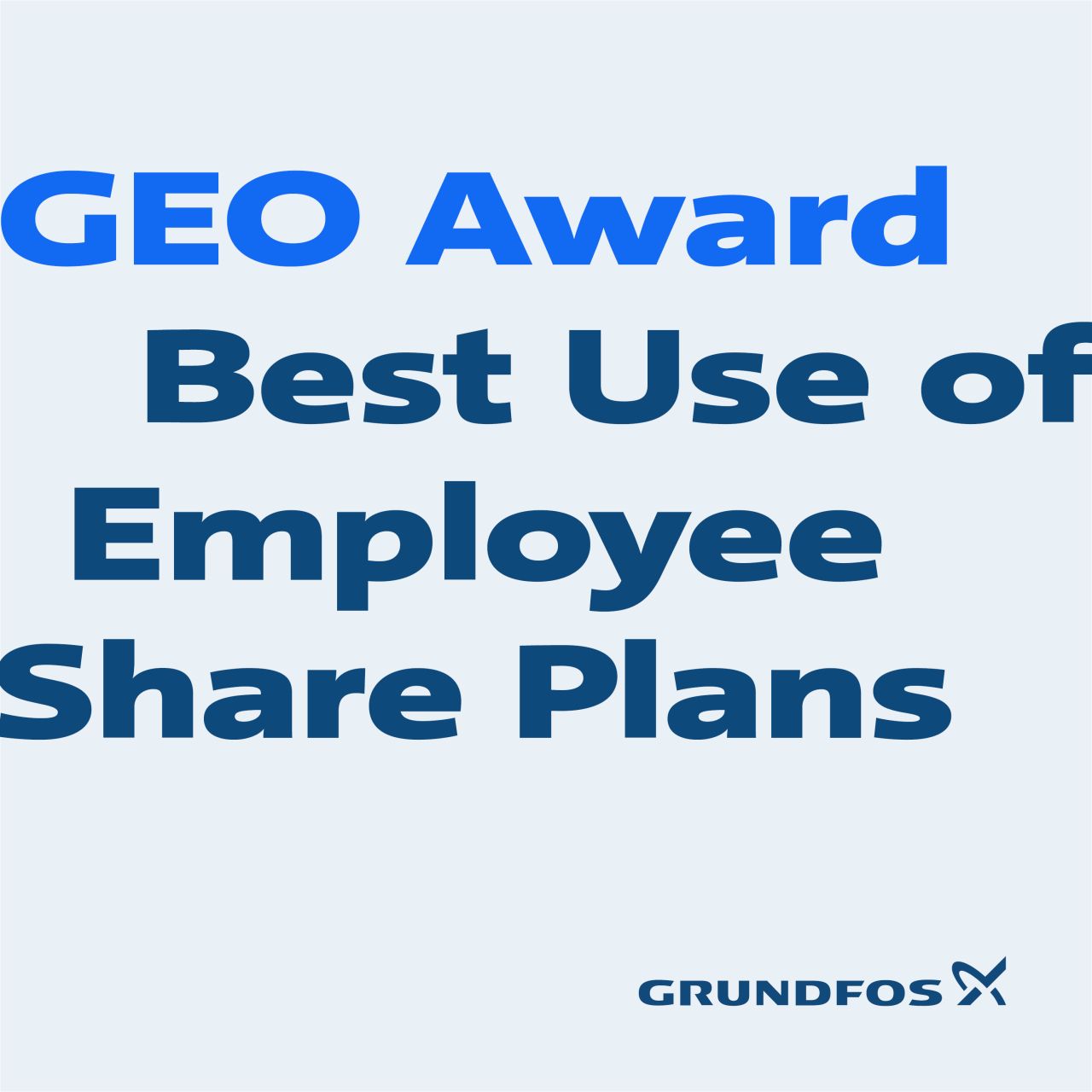 LinkedIn post image: We’re proud to share that Grundfos has won the Global Equity Organisation Award for Best Use of Employee Share Plans in 