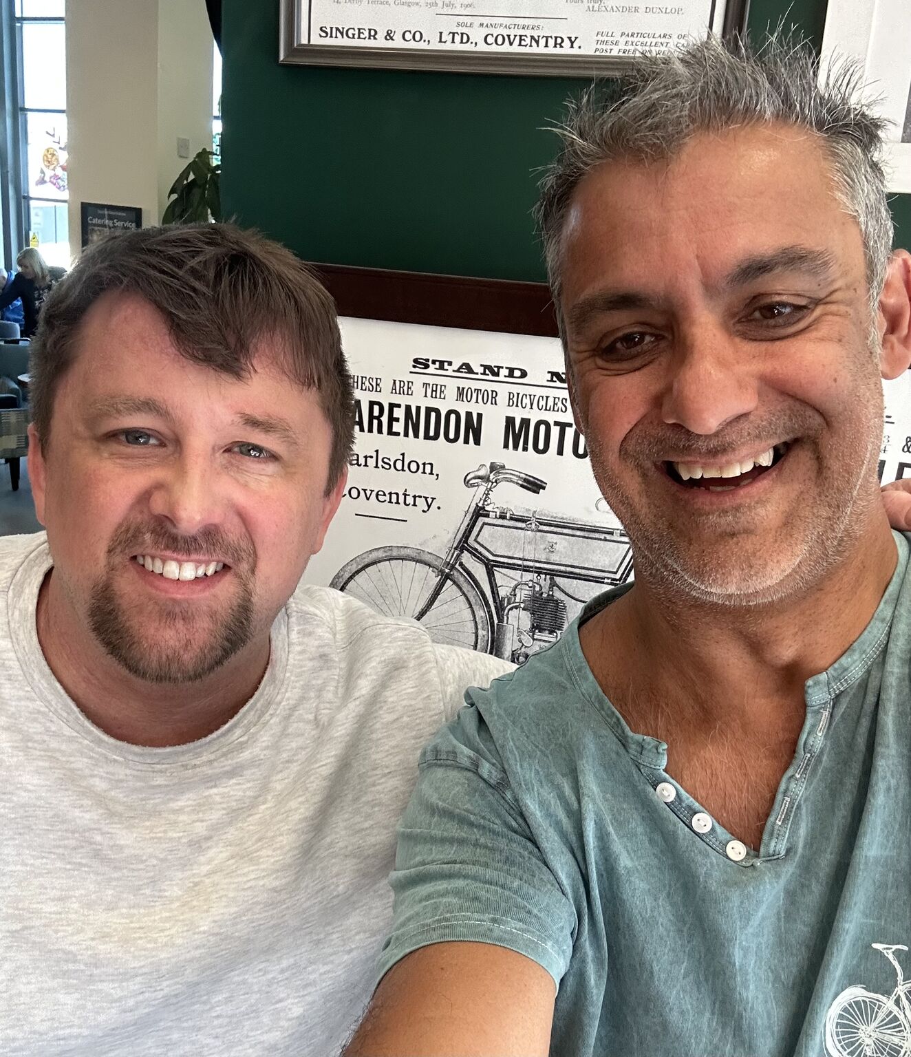 LinkedIn post image: Lunch today with the incredibly hard working Chris Smith planning the #ConnectionsForProsperity Edgbaston Stadium in Jul