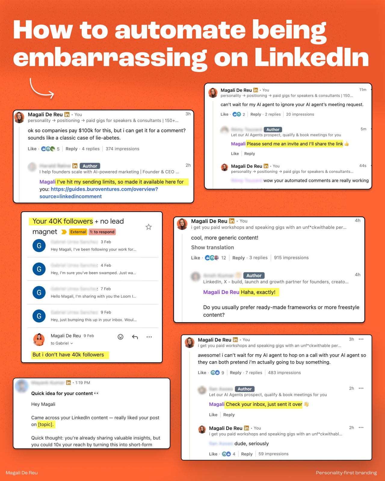 LinkedIn post image: To everyone hoarding Claude Skills on LinkedIn right now: this is what you're automating. Keep going.