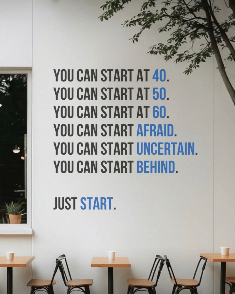 LinkedIn post image: #1 reason stopping us from starting: