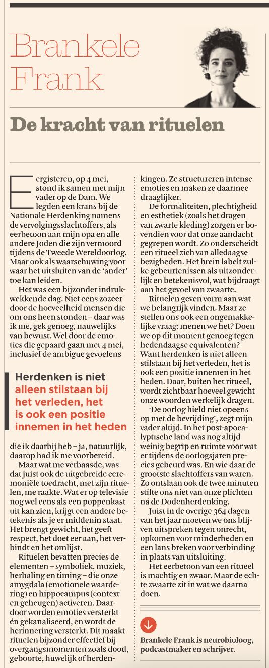 LinkedIn post image: De kracht van rituelen