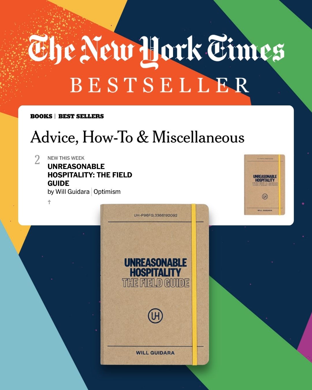 LinkedIn post image: THE FIELD GUIDE IS A NEW YORK TIMES BESTSELLER!!!! Feeling endless gratitude for the amazing team of people that brought