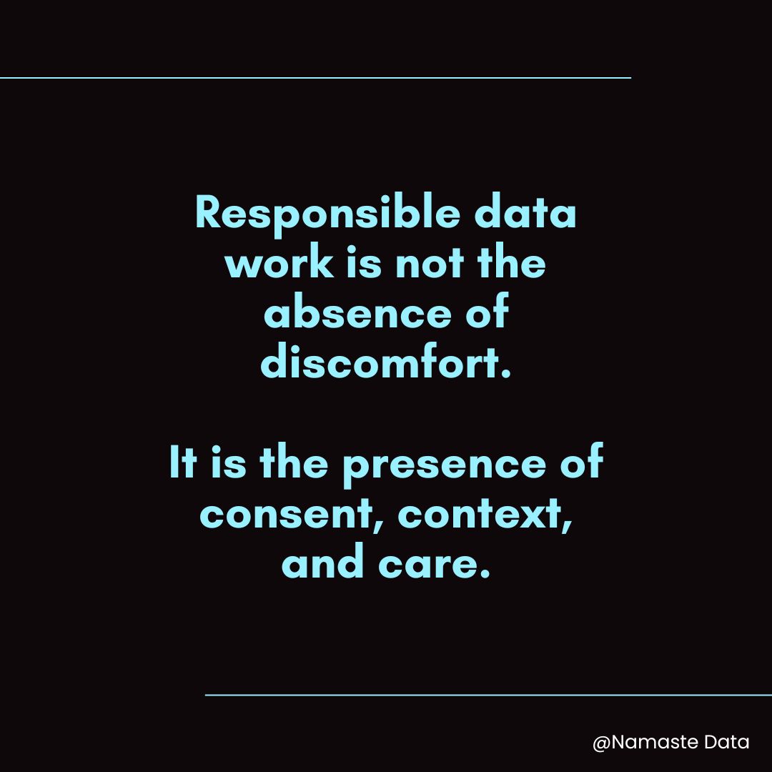 LinkedIn post image: One of the most important sentences shared in a recent data equity coaching call was this: