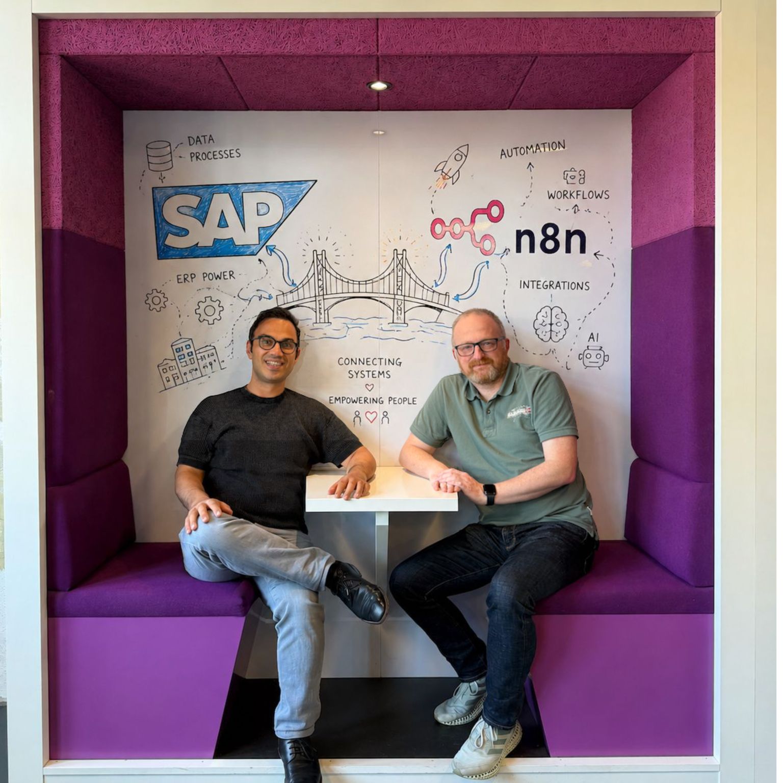 LinkedIn post image: Yesterday's n8n + SAP partnership announcement deserves real recognition. Huge congratulations to both teams for making