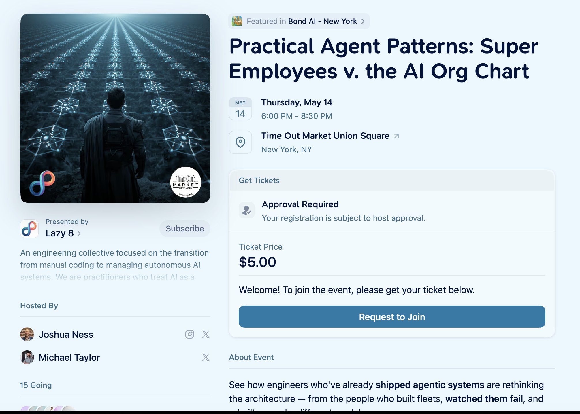 LinkedIn post image: If you come to my event I guarantee I'll save you enough on claude tokens to pay for your beer.
