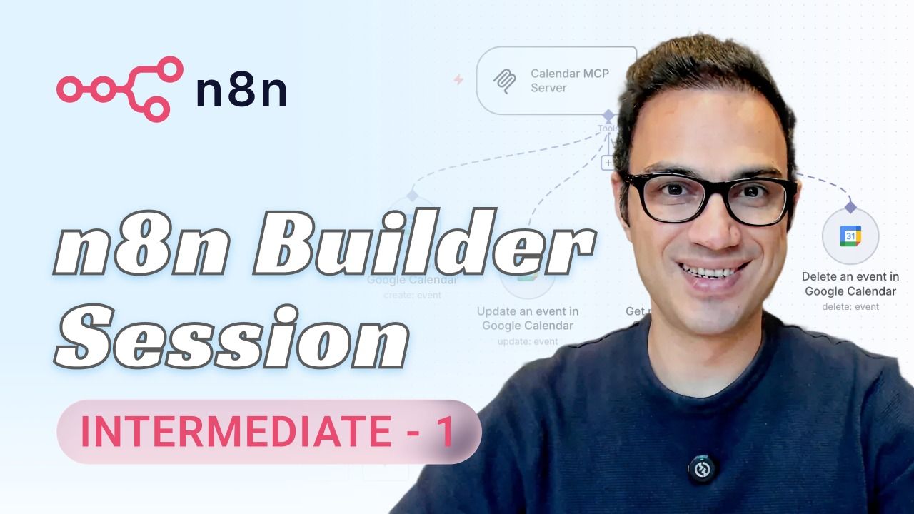 LinkedIn post image: I just published a FREE intermediate n8n tutorial series and I want the world to learn n8n like we used to learn MS Exce