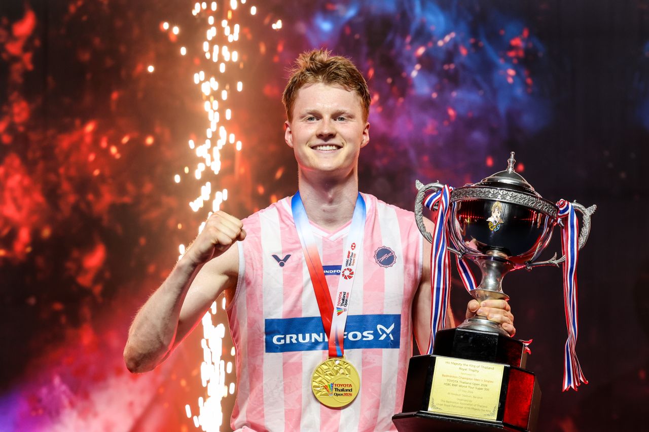 LinkedIn post image: What a match and what a milestone 🏆 Today, Anders Antonsen won the Thailand Open for the first time in his career - and