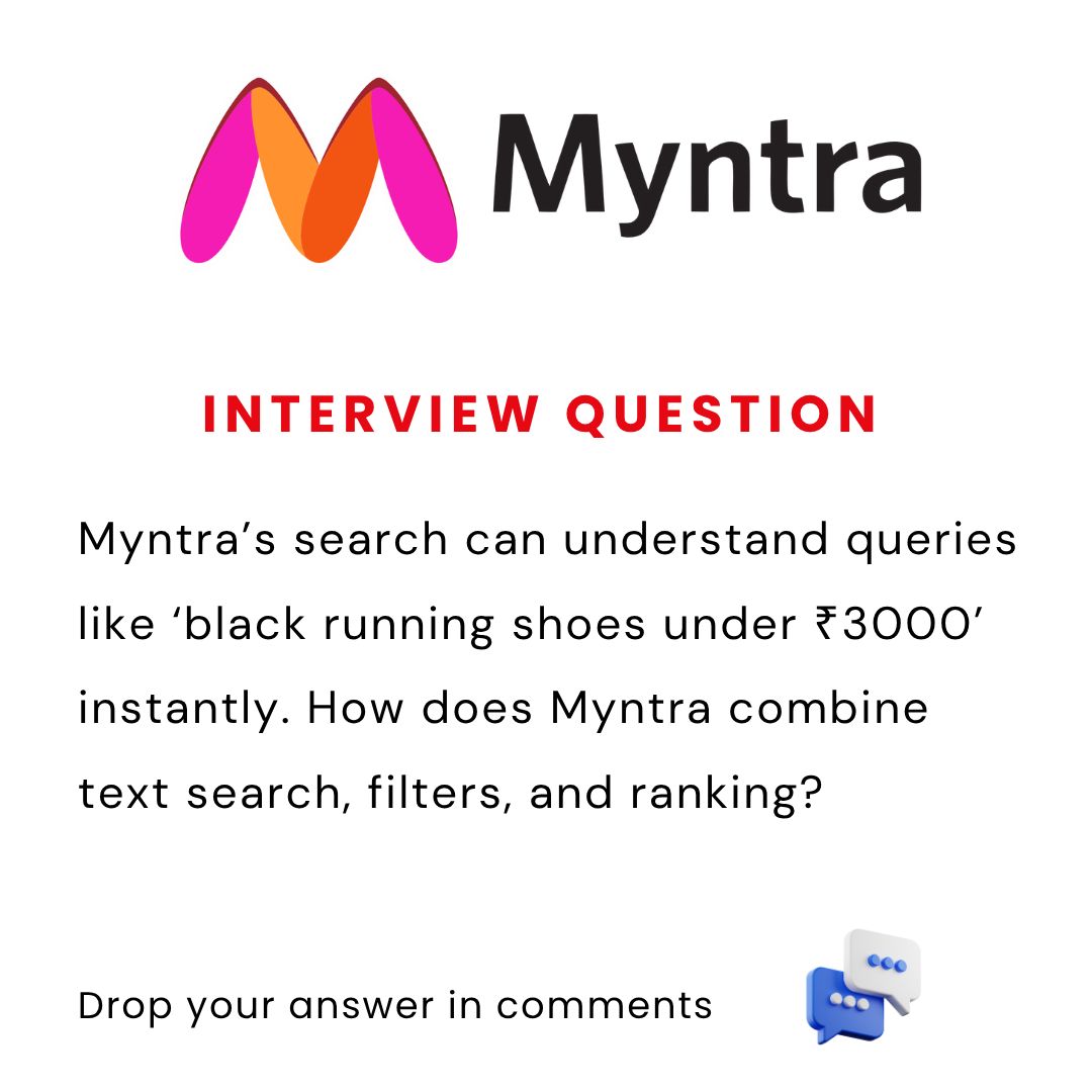 LinkedIn post image: Think of Myntra's search like a smart shopkeeper. 🧑💼