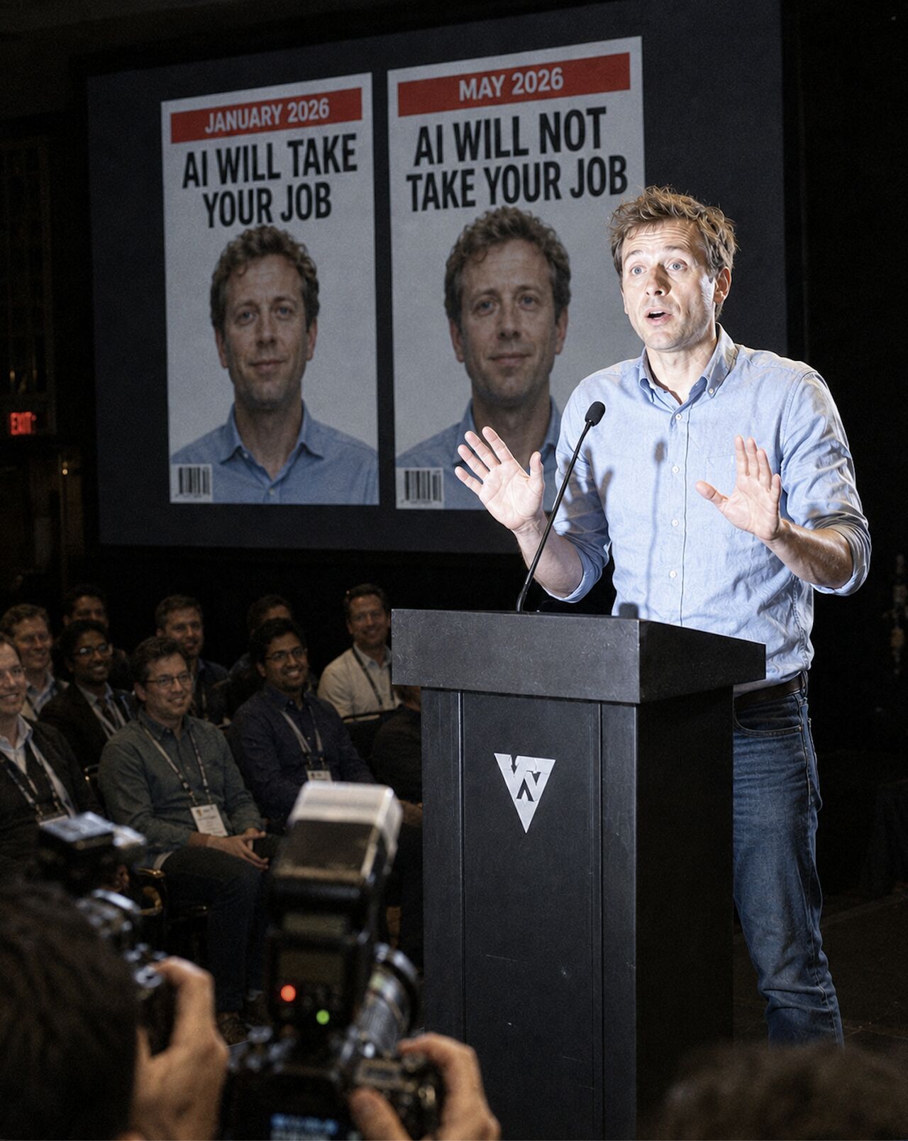 LinkedIn post image: Sam Altman just walked back the jobs apocalypse.