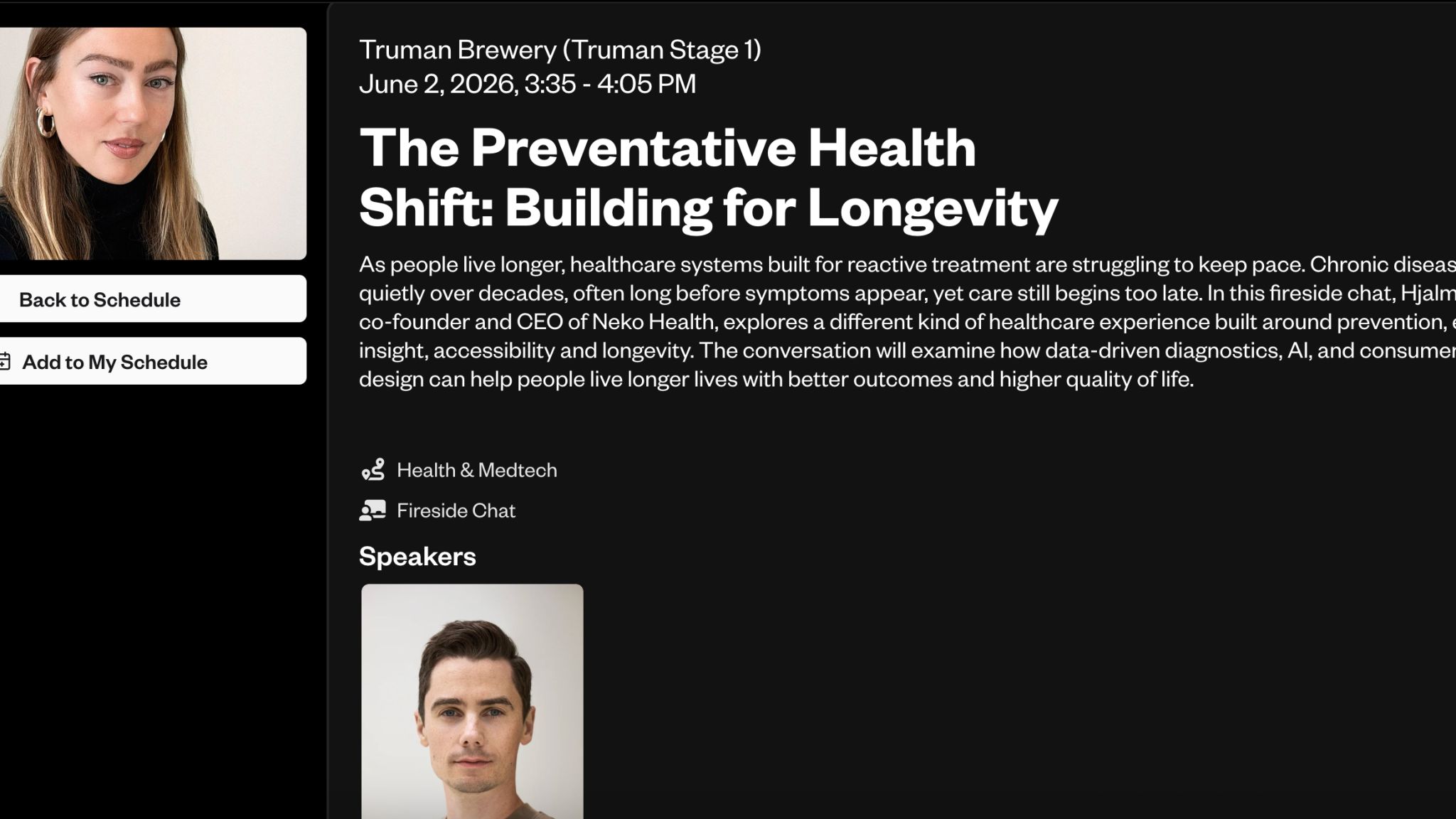 LinkedIn post image: This is today! Join me and Hjalmar Nilsonne at SXSW London this afternoon as we talk about what's next for Neko Health, 