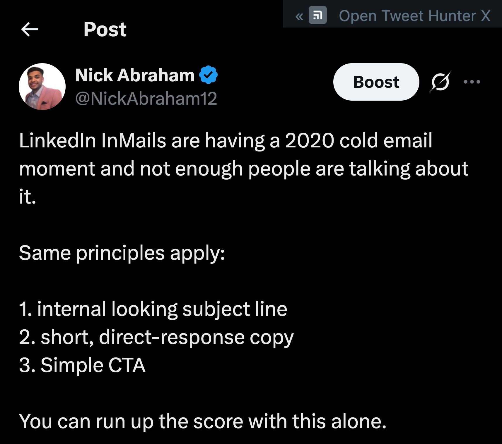 LinkedIn post image: VERY important (and exciting) InMail update: