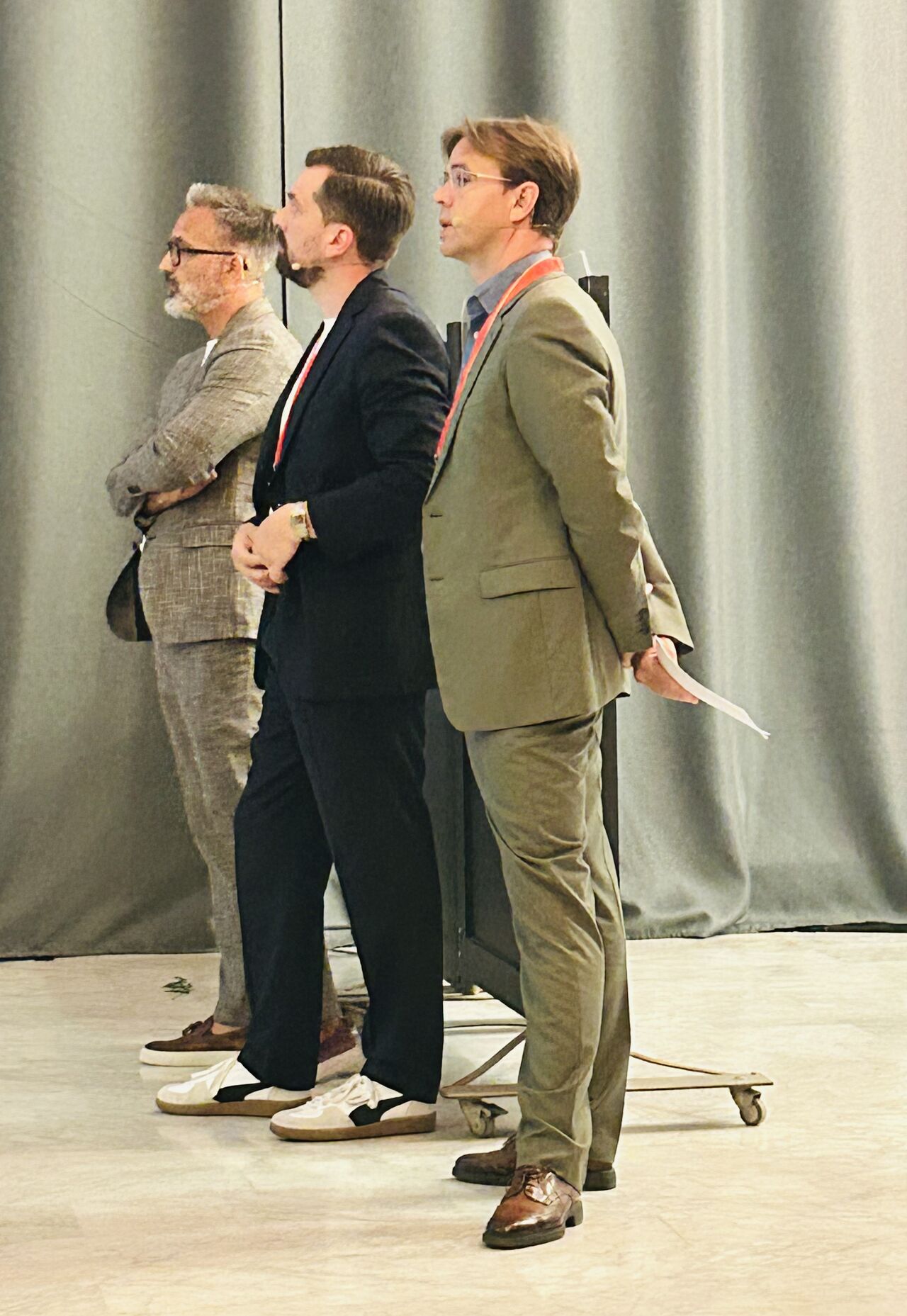 LinkedIn post image: Waiting in the wings.. last panel of the morning at Alternative In-House Tech Malaga