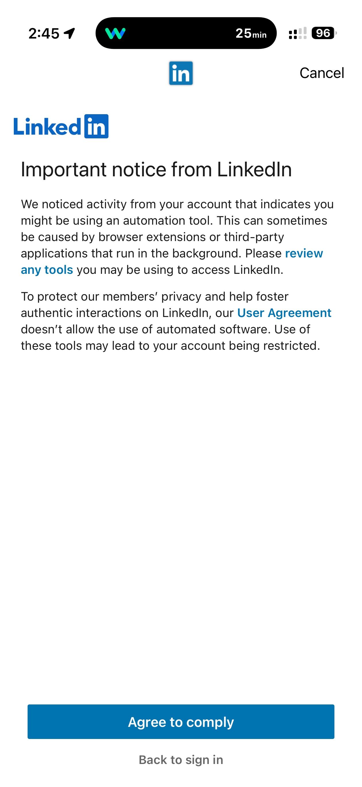 LinkedIn post image: This is the most SF thing that’s ever happened to me…