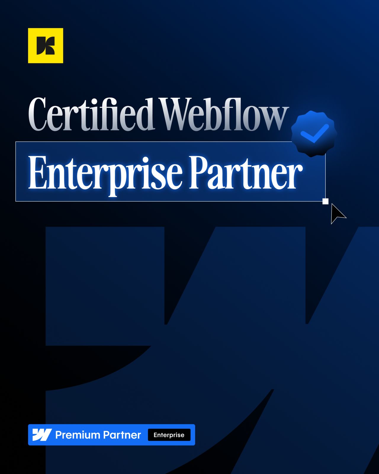 LinkedIn post image: The number of Certified Webflow Enterprise Partners in France can be counted on one hand ✌️ And honestly, I'm being gene