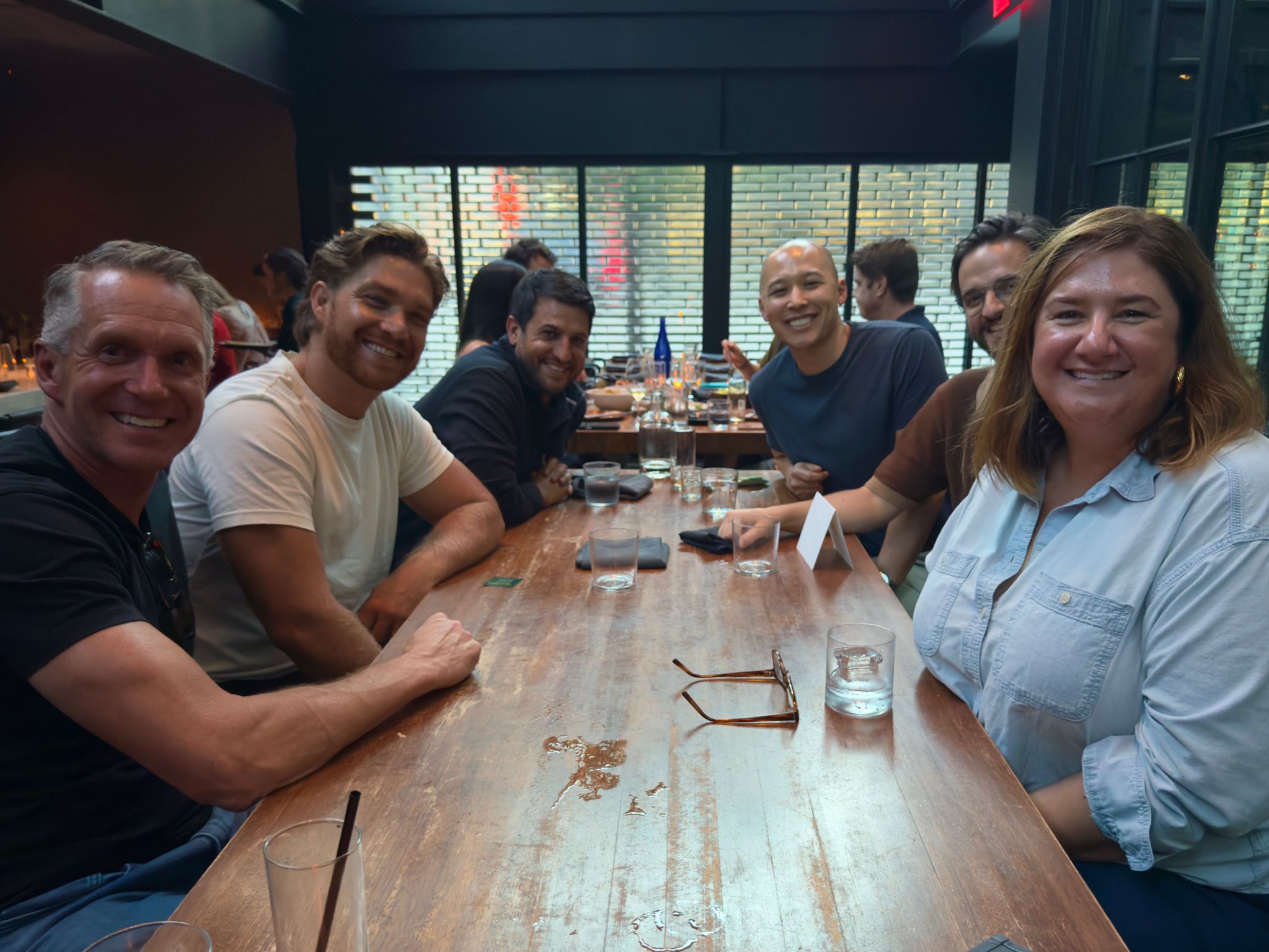 LinkedIn post image: Cults, AI in sales, and bank robberies. What didn’t we talk about last night with this group? 😂