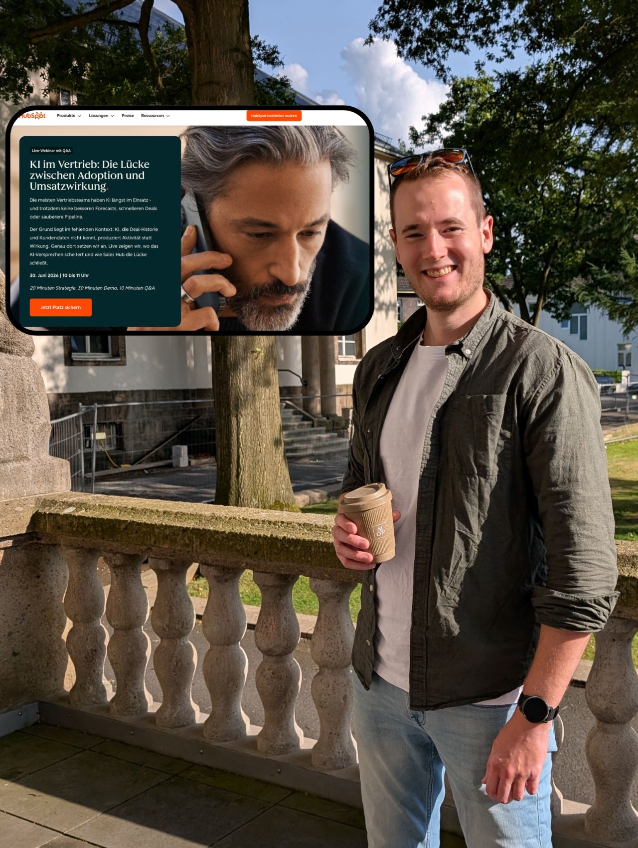 LinkedIn post image: Anzeige | Mein erstes Jahr im Softwarevertrieb sah ungefähr so aus: