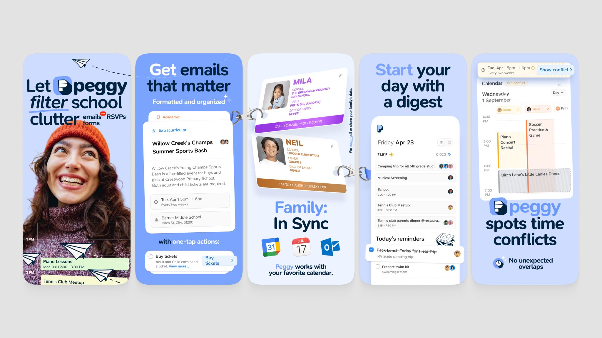 LinkedIn post image: App Store screenshots design for Peggy