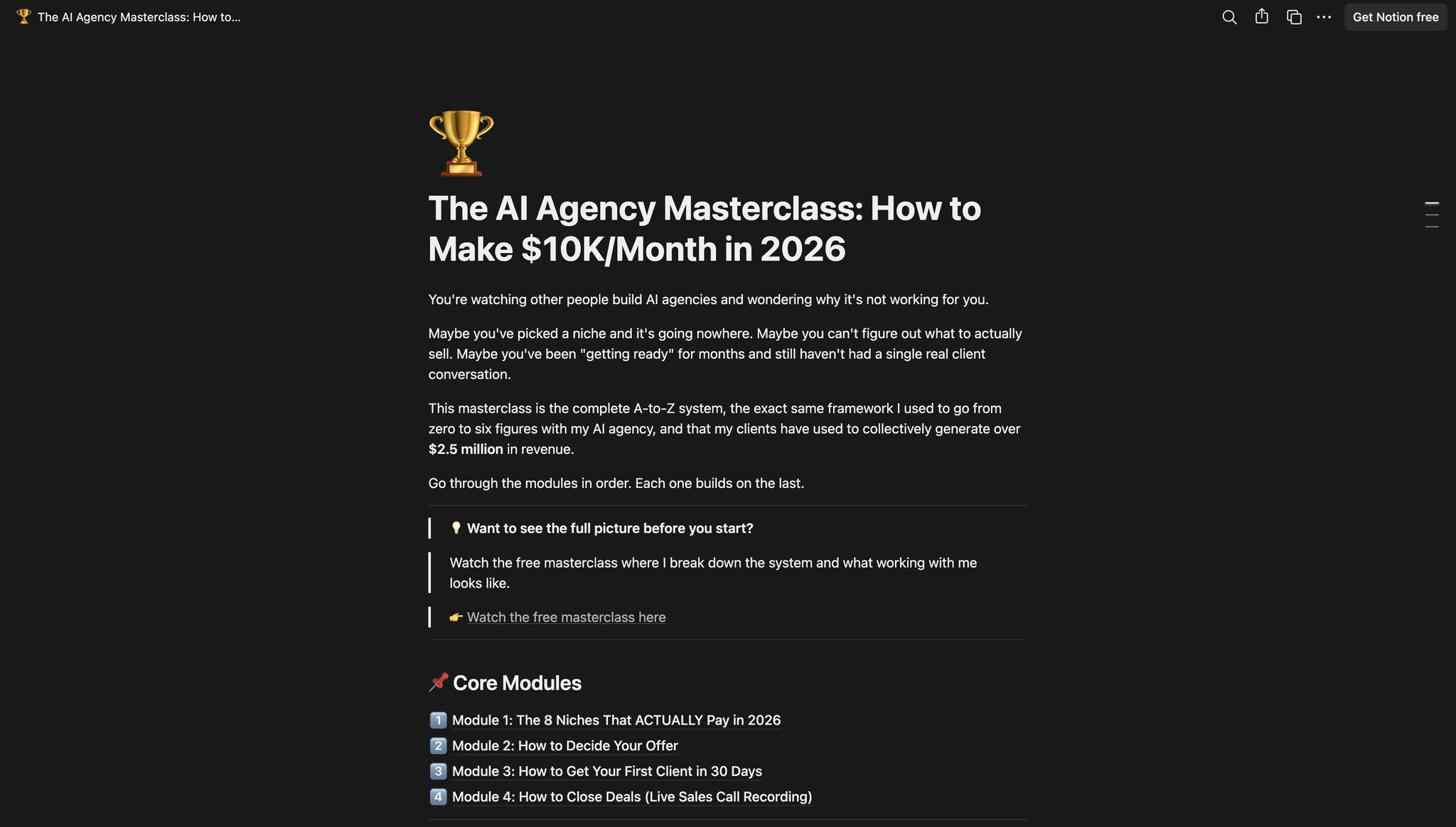 LinkedIn post image: This is the only thing you need to hit $10k/mo with your AI agency