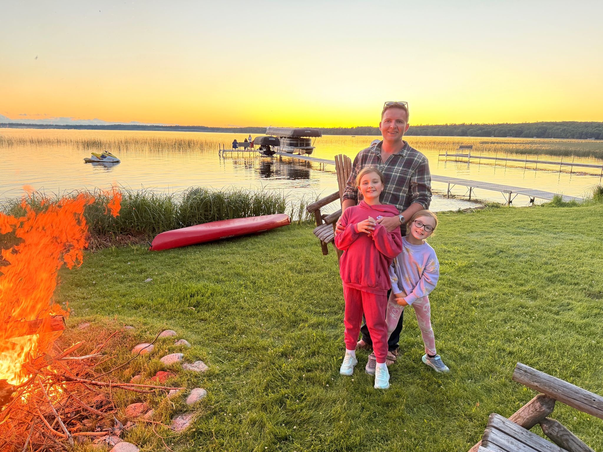 LinkedIn post image: Just a Dad and his daughters in his natural element.