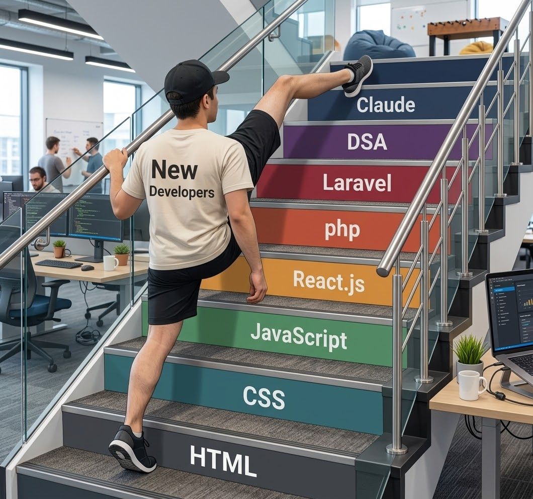 LinkedIn post image: Gen Z developers be like...