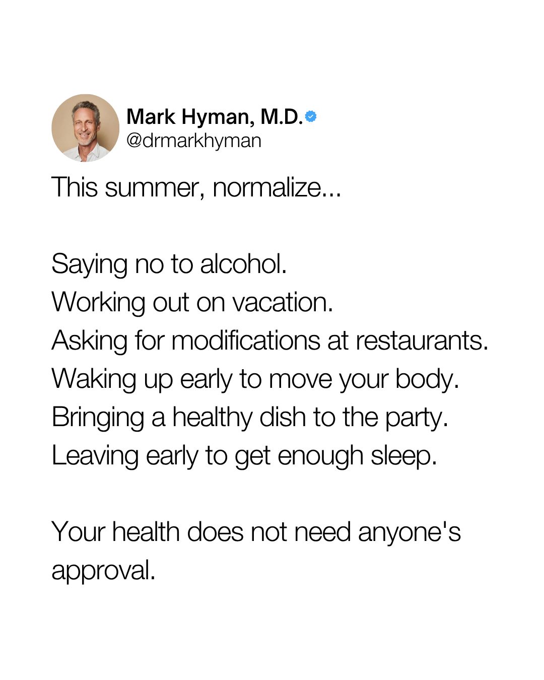 LinkedIn post image: Taking care of yourself is never something to apologize for.