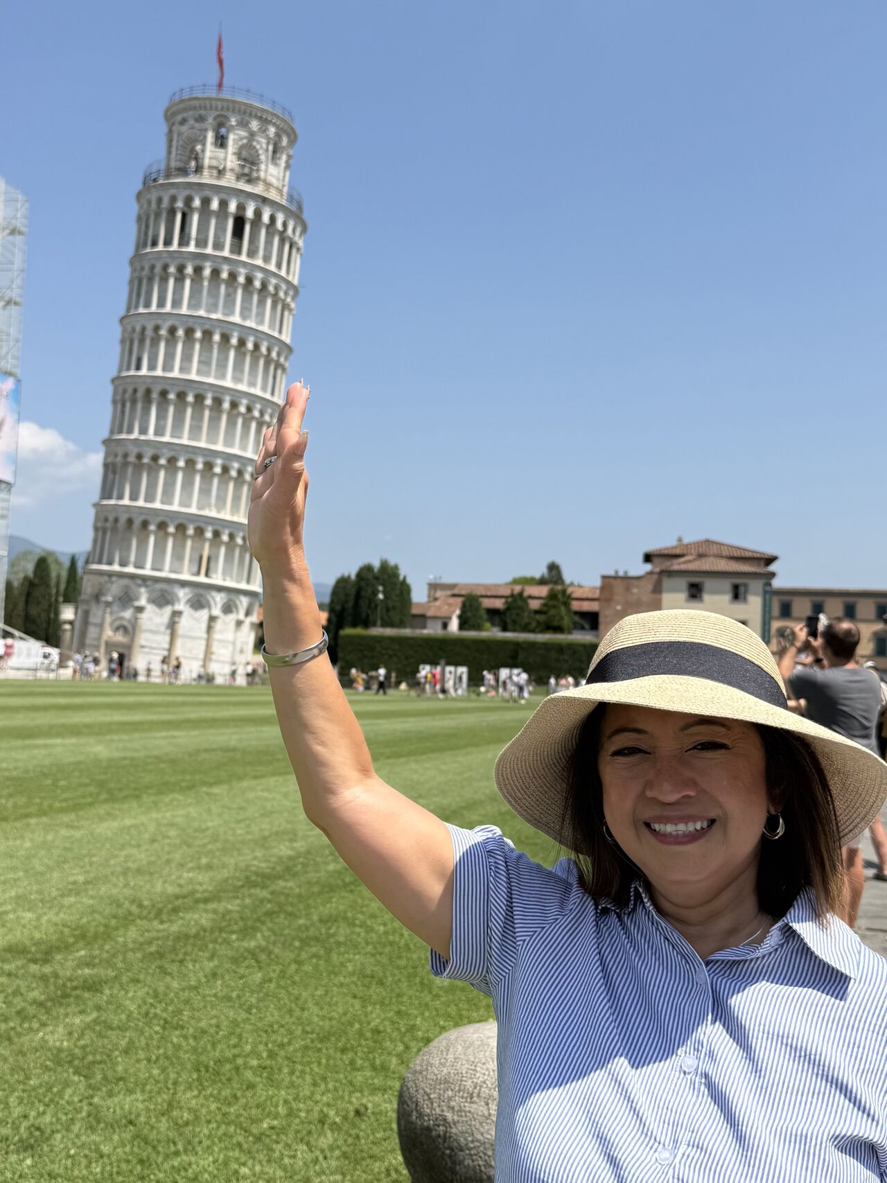 LinkedIn post image: Lee-zuh is at the Leaning Tower of Pee-zuh. 🤪