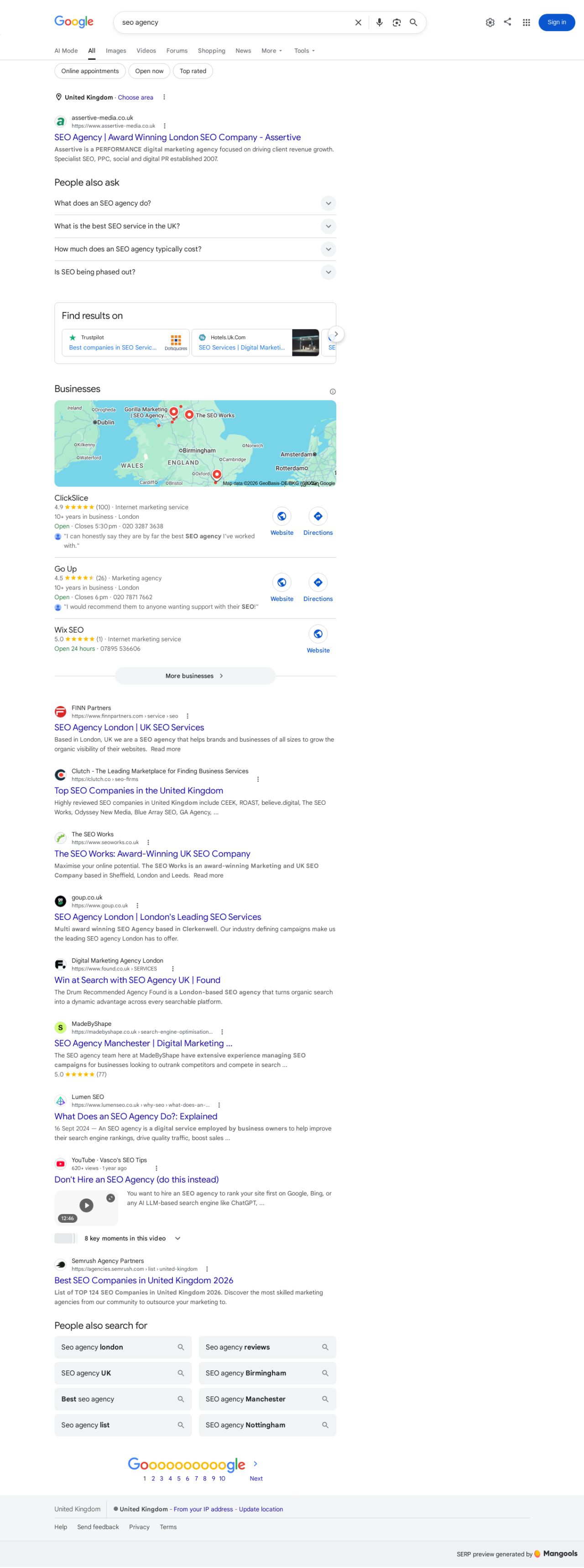 LinkedIn post image: We fucking did it! Assertive Media back ranking for SEO agency.