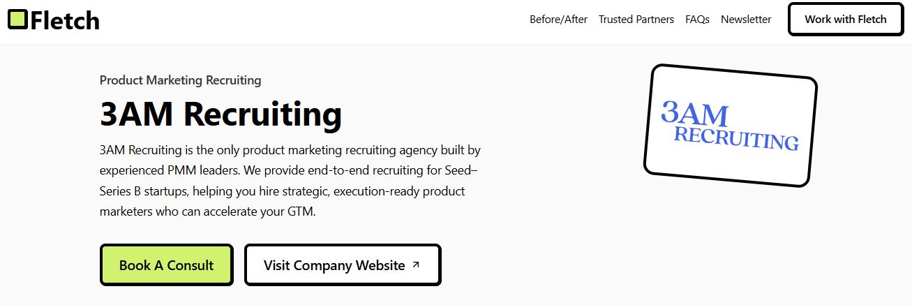 LinkedIn post image: 3AM Recruiting is officially a FletchPMM partner!