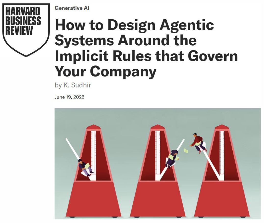 LinkedIn post image: Humans understand the "implicit organization": the way the company actually functions, not the way it is described in do