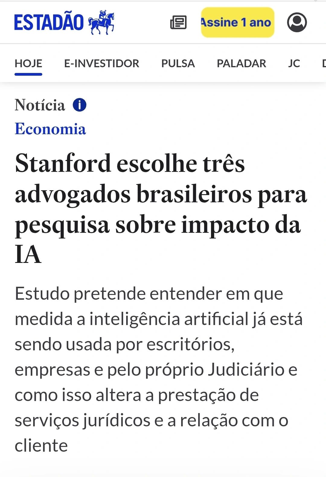 LinkedIn post image: Há cerca de dez anos, quando começamos a falar sobre inovação no Direito, a expressão lawtech sequer existia. Hoje, tenh